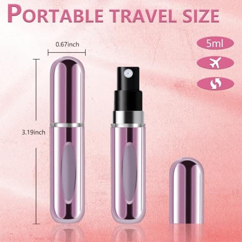 Vesmiga Perfume Atomiser Bottles, 3 Pcs 5ml Refillable Empty Spray Bottles — view 2