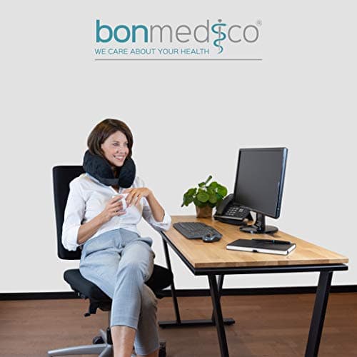 bonmedico Memory Foam Neck Cushion Travel Pillow Crescent Shape — view 2