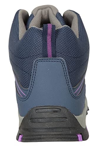 Mountain Warehouse Oscar Kids Walking Boots - Durable Childrens Hiking Shoes, Breathable Girls & Boys Footwear, Suede, Synthetic & Mesh Upper - for Camping & Trekking, Dark Purple, Kids Shoe Size 5 UK — view 4