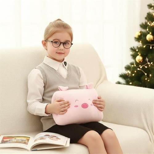 Kids Cartoon Hand Warmer Pillow, Soft Plush Non-Electrical Hand Pillow for Napping & Travel, Cute Cartoon Design Winter Essentials (Brown Bear) — view 2