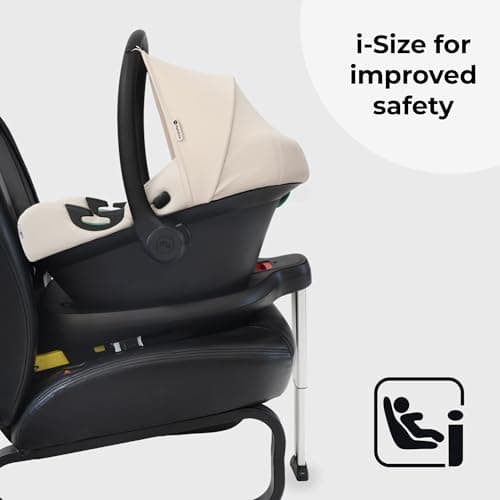My Babiie MBCS02 i-Size Baby Car Seat - 40-87cm (Birth to 15 Months Approx.), R129, Group 0+, Lightweight Infant Carrier, Large Canopy, Newborn Insert, Adjustable Headrest - Ivory — view 3
