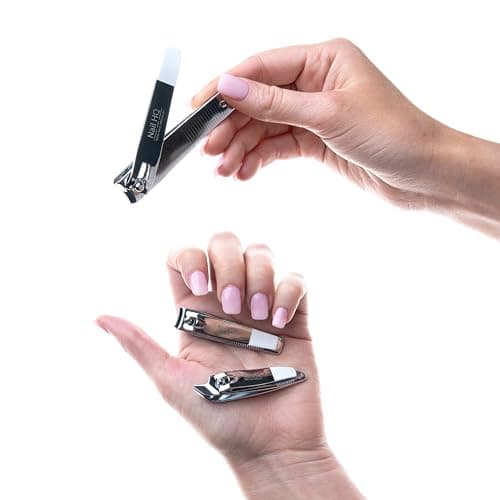Nail HQ Premium Stainless Steel Nail Clipper Set - 3-Piece Manicure & Pedicure Kit with Nail Clippers, Toe Clipper & Cuticle Trimmer – Professional Grooming For Men & Women — view 3