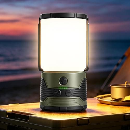 Glocusent Rechargeable Camping Light with 1200LM 5000mAh USB-C 7 Modes SOS