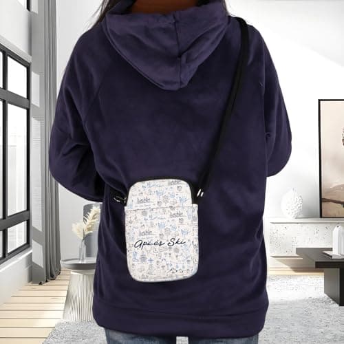 JTOUK Skiing Crossbody Bag Skiing Party Gift Winter Bachelorette Merch Skiing Social Club Gift (Ski CR EU) — view 5