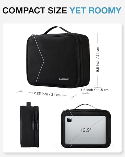 bagsmart XL 2-Layer Electronics Cable Organiser Travel Tech Accessories Bag — view 6