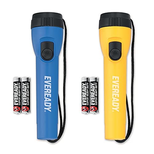 EVEREADY LED Torch, Pack of 2, Batteries Included, Super Bright Flashlight