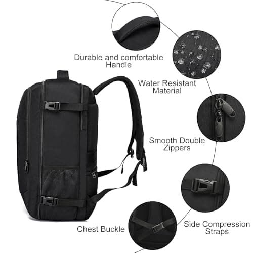 LIGSAN Ryanair Cabin Bags 55x40x20 Backpack for Overhead Bin Hand Luggage Cabin Bag 55x40x20cm Travel Backpack Fit 18.4 Inch Laptop with Waterproof Compartment — view 5