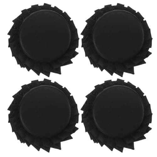 VILLCASE 4 Sets Umbrella Tip Caps Repair Kit for Rain Umbrellas Black Plastic Material with Strong Grip and Easy to Install Includes 6mm and 8mm Sizes Simple and Convenient Style