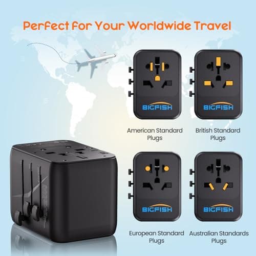 Bigfish Universal Travel Adapter with 35W USB-C PD Fast Charging (C3 Port) — view 2