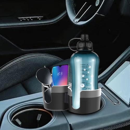 Car Cup Expander Adapter – Holder Insert with Extendable Grip | Multi-Function Drink Slot for Oversized Bottles, Travel Flasks, Cold Brew Containers | Secure Car Interior Accessory for Road — view 2