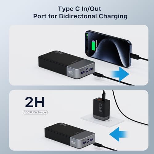 JUOVI Power Bank 20000mAh 35W Portable Charger — view 3