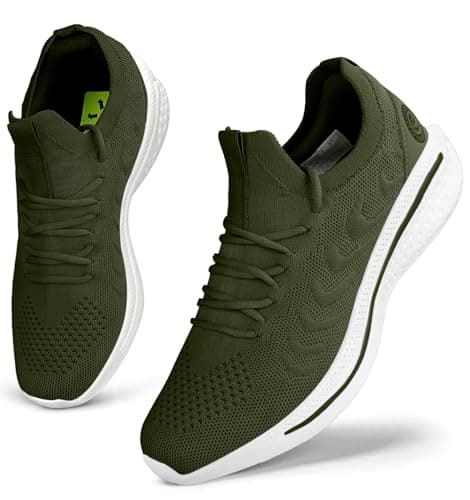 Giniros Non-Slip Women’s Trainers for Running Work Travel Walking Green 5
