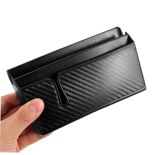 SEWOART 2 Pcs Car Receipt Storage Organizer with Carbon Fiber Pvc Adhesive — view 4
