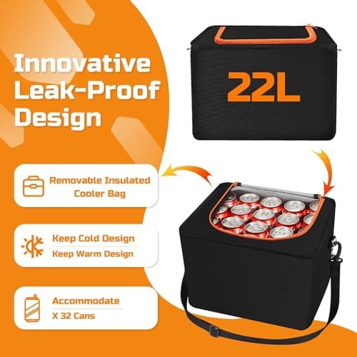 Einesin Car Boot Organiser with Cooler Bag, Extra Large Premium Expandable Compartments, Foldable Car Organiser, Trunk Organiser for Most Vehicles & Indoor (82x36x30cm) — view 3