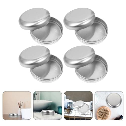Tofficu 4pcs Aluminum Box Soap Dish Packing Convenient for Makeup Storage and Earphone Storage for Travel and Household Use — view 4