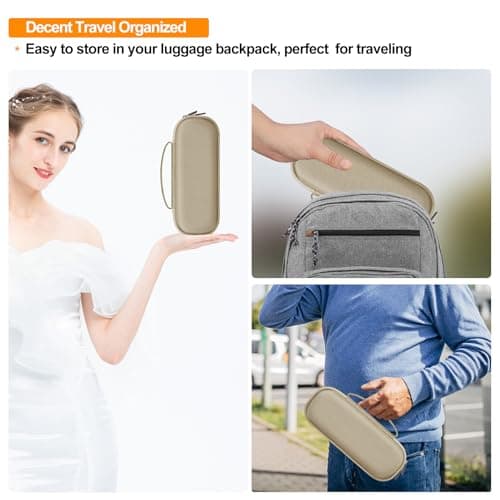 Elonbo Carrying Case ​for Beats Pill Wireless Bluetooth Speaker, Beats Pill Portable Speaker Travel Bag Storage Holder, Mesh Pocket Fits Charger, Champagne Gold — view 6