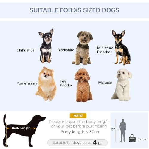 PawHut 51cm Foldable Pet Carrier for Miniature Dogs Cat Carrier Grey — view 5