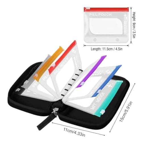 Pill Pouches for Travel Waterproof Tablets Organizer Case — view 5