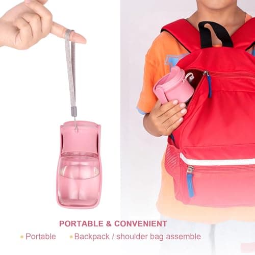Canareen Foldable Travel Dog Water Bottle for Dog Cat Outdoor(350ml,Pink) — view 5