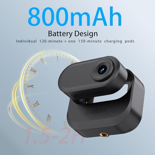LX-VIECKDUN Mini Action Camera Thumb Camera 720P HD Tiny Portable Vlogging Camera Mount Anywhere Life Waterproof 140 Min Battery Life AI Editing For Vlogging Outdoor Travel Skiing and Riding — view 4