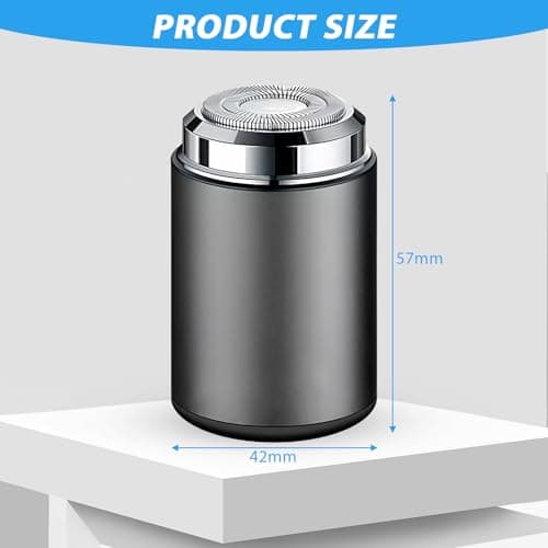 Mini Portable Electric Shaver,USB Travel Rotary Razor for Men — view 2