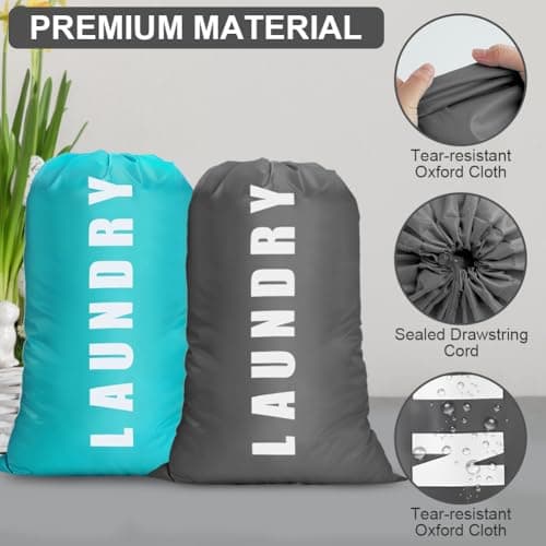 flintronic Extra Large Laundry Bag, 61×91cm Foldable Storage Bag, Dirty Clothes Bags, with Drawstring Closure, Durable Rip-Stop, Convenient, for Travel/Bathroom/Bedroom/Dormitory-Purple Sloth Bear — view 5