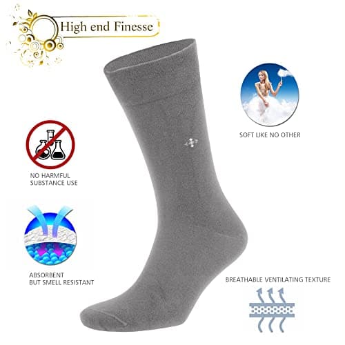 NoblesBox Socks for Men and Women, Bamboo Socks for Everyday Use and Work, Breathable, Odour-resistant, Soft & Thermal Regulating, Comfort Socks (Box, 4 Pairs) 40-45 EU Size, multicoloured, 40-45 — view 3