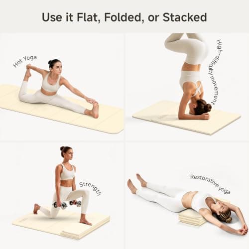 PAIDU Foldable Yoga Mat 10MM Thick SGS Certified TPE 190x66cm Portable — view 5