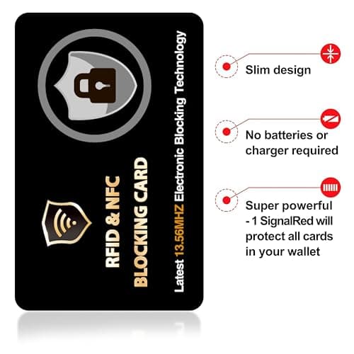 DevTech IT RFID Blocking Cards, 5 Pack Contactless/NFC Bank Card Protectors for Wallets and Purses, Black Finish — view 6