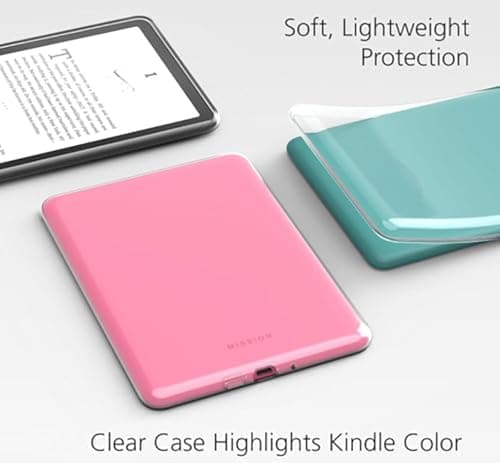 Clear Soft Flexible Compatible With 7 Inch Kindle Paperwhite 12th Gen 2024 Case and Kindle Colorsoft,Ultra Slim TPU Back Cover,Reinforced Edge Corners Scratch-Proof Lightweight (High transparency) — view 6