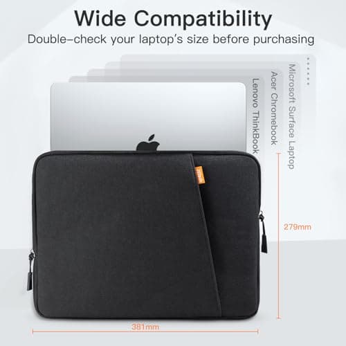 JETech Laptop Sleeve for 15-16 Inch Devices, Black — view 2