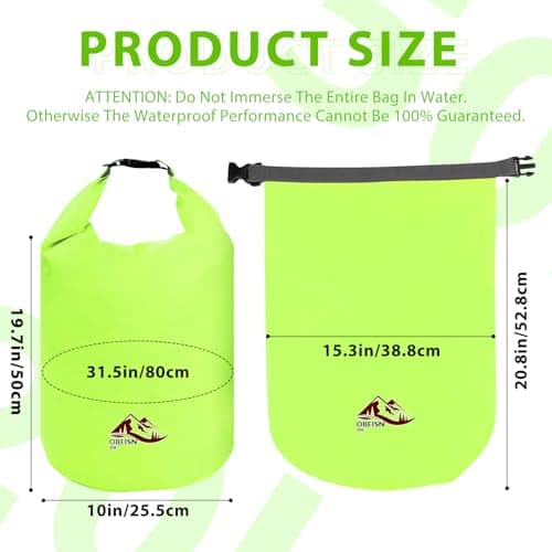 OBEISN 2Pcs 20L Dry Bags Waterproof Set, Lightweight Waterproof Dry Bags, Ultimate Dry Sack, Waterproof Bag, Rucksack Liner, Canoe Sack, Stuff Sacks for Kayaking Rafting Boating Hiking Camping Travel — view 2