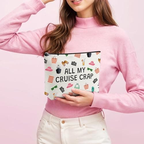 Cruise Makeup Bag Cruise Trip Vacation Gift Summer Vacation Travel Gift for Beach Life Cosmetic Bag Beach Lovers Summer Gifts for Bestie Sister Friends Birthday Graduation Present Toiletry Pouch — view 5