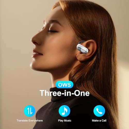 AI translation earbuds real time-150 Language Translator Earbuds,Audifonos traductores inglés españo,3 in 1 Translating Device, Translate Ear Buds for Travel&Business&Meetings&Learning, Black — view 2