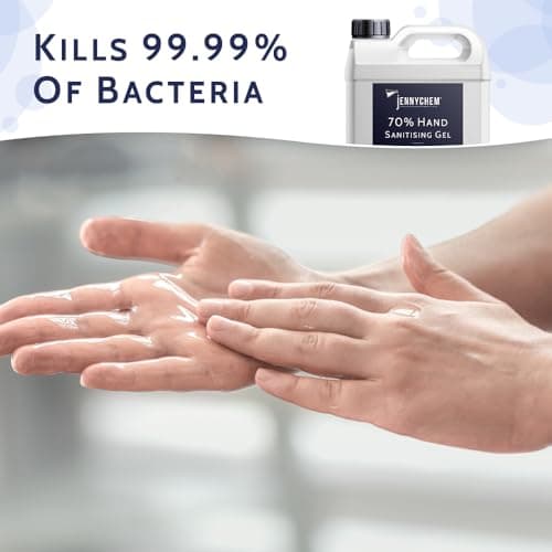 5L Hand Sanitising Gel – 70% Alcohol – Antibacterial Hand Gel Refill for Dispensers – Fast Drying, No Water Required – Hospital Grade Formula for Offices, Workplaces, Schools, Homes — view 3