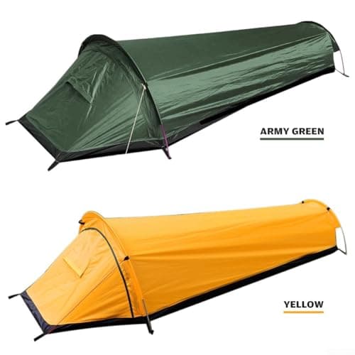 Niceminiwall Ultralight 690g Backpacking Tent for Person – Compact 220 x 90 x 50cm Waterproof & Windproof Camping Shelter with Aluminum Poles, Polyester/Ox(YELLOW) — view 2