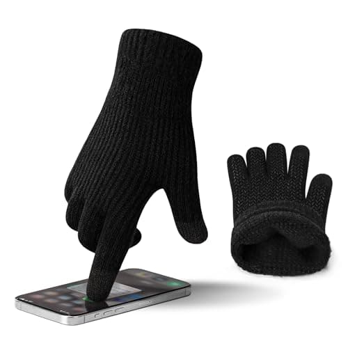ineepor Alpaca Wool Winter Thermal Gloves for Men Womens Touch Screen Grip