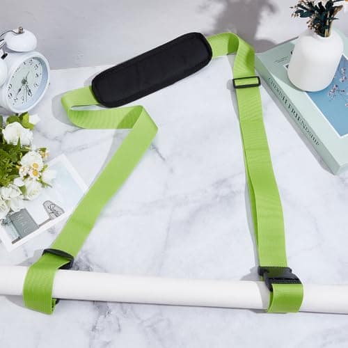 GORGECRAFT 100-189cm Shoulder Strap Replacement Universal Beach Chair Carrying Straps Scooter Adjustable Backpack Anti-Slip Shoulder Belt for Briefcase Laptop Messenger Crossbody Bag Luggage Green — view 4