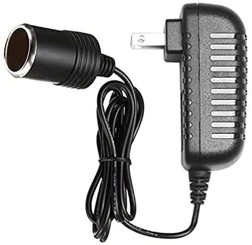 Power Adapter for Car Socket, Converts 110-240V to 12V, 2A Output, Black, for Road Trips, Camping