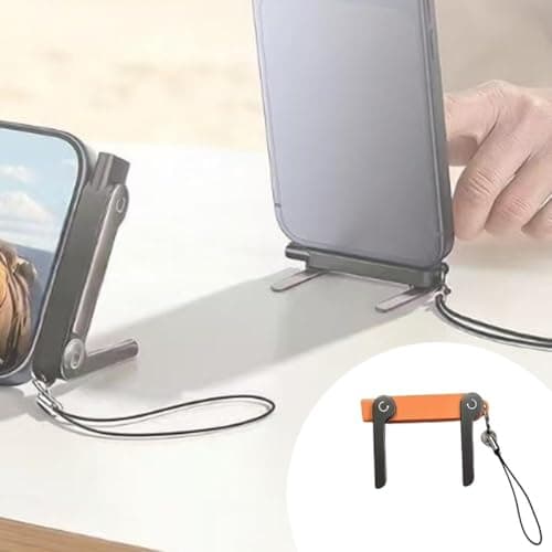 Usb C Phone Charging Cable Adapter, 2-in-1 Invisible Foldable Stand Charger Adapter,Usb-c To Type-c 240w Fast Charging Data Cable Adapters Built-in Phone Holder, Fit Most Android &IOS Phpnes (Orange) — view 6