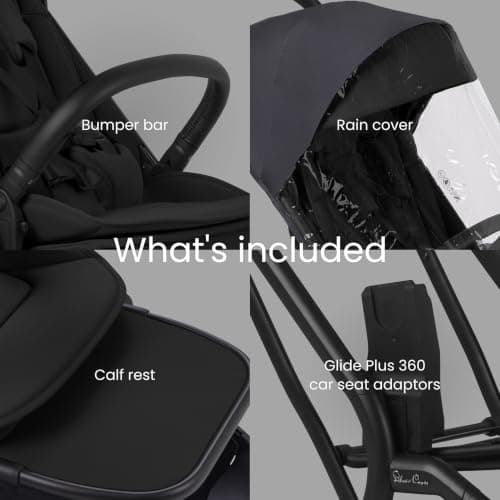 Silver Cross Nia Compact Travel Stroller, Birth to 22kg, Onyx — view 3