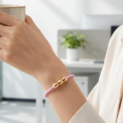 Essential Oil Mosquito Repellent Wristband, 24H Natural Plant Extract, Outdoor Bug Shield (Pink) — view 4