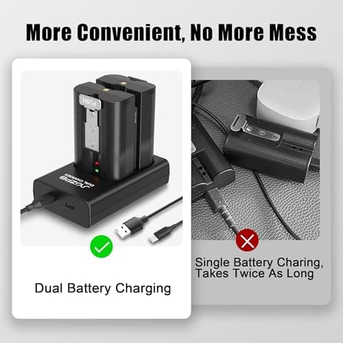 7200mAh JYJZPB Quick Release Battery for Ring, 2 Pack+Charger Station — view 3