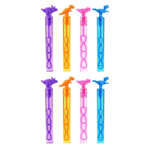 TC TOYS - 8 Pack Dinosaur Bubble Wands for Kids - Dino Party Bag Fillers, Toddler Birthday Favors & Small Stocking Fillers - 5ml Mini Bubble Tubes in 4 Assorted Designs — view 3