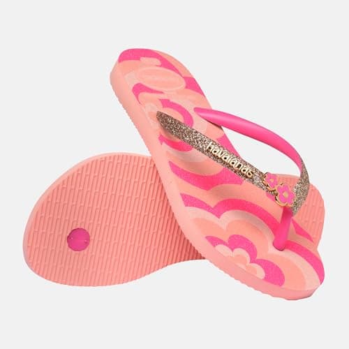Havaianas Kids Slim Glitter II Girls FlipFlop Blossom/Pink Flux 13 UK CHILD — view 2