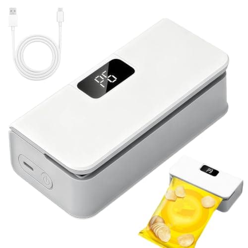 Mini Bag Sealer, Portable Rechargeable Heat Sealer Machine for Food Storage