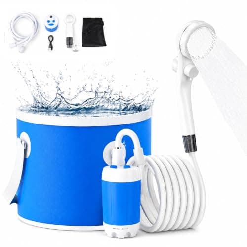 Portable Camping Shower Outdoor Camp Shower Pump,2026 Upgrade Rechargeable Electric Water Pump,Outdoor Showers Head Kit With Multiple Spray Modes,for Camping,RV,Travel Car Washing Pet Cleaning