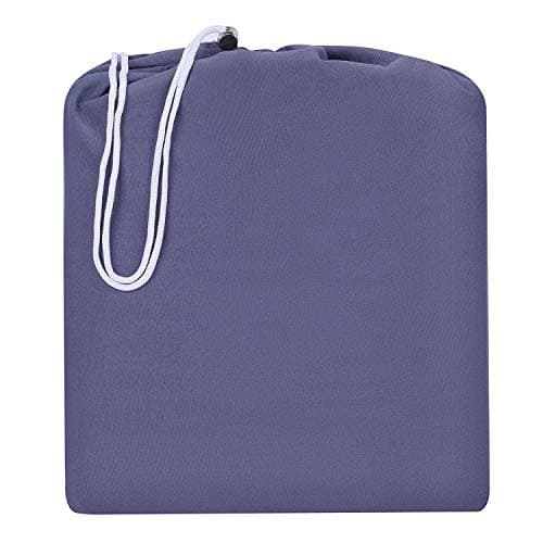 Travel Sleeping Bag Liner Portable Camping Bed Sheet Adult Kids Cotton Double Travel Sleep Bag with Pillow Pockets Lightweight Prevent Dirty for Hostels,Trains (Double Purple (160x210cm)) — view 2