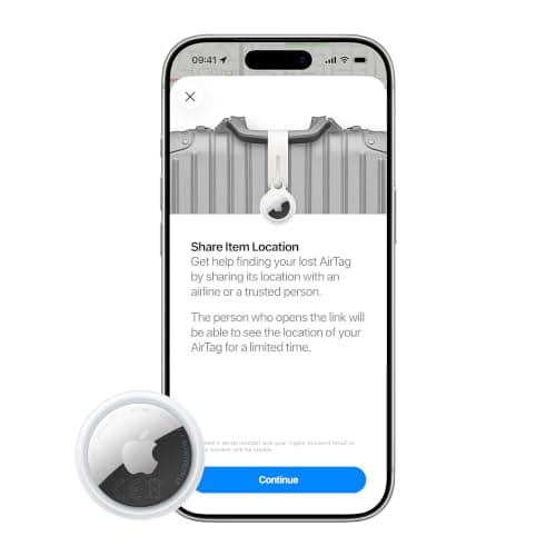 Apple AirTag (2nd generation): Tracker for Keychain, Wallet and More; Locator with Sound; Simple One-Tap Setup with iPhone or iPad; Key Finder with up to 1.5x Precision Finding Range — view 6