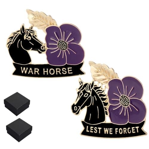 Limited Edition War Horse Purple Poppy 111th Remembrance Brooch (#AB)